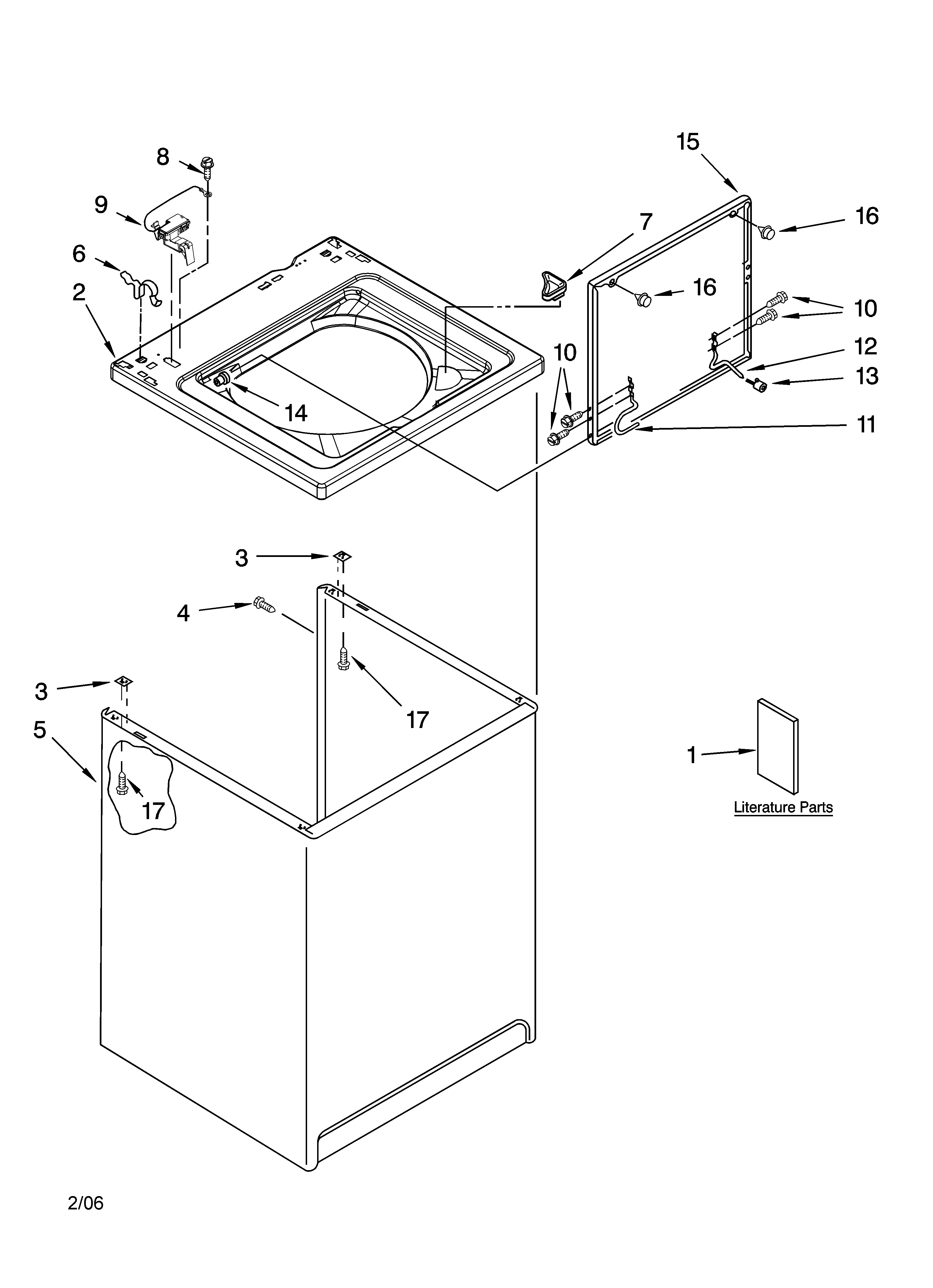 Top and cabinet parts