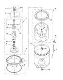 Agitator, basket and tub parts