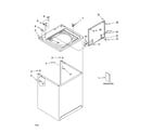 Kenmore 11026442503 top and cabinet parts diagram