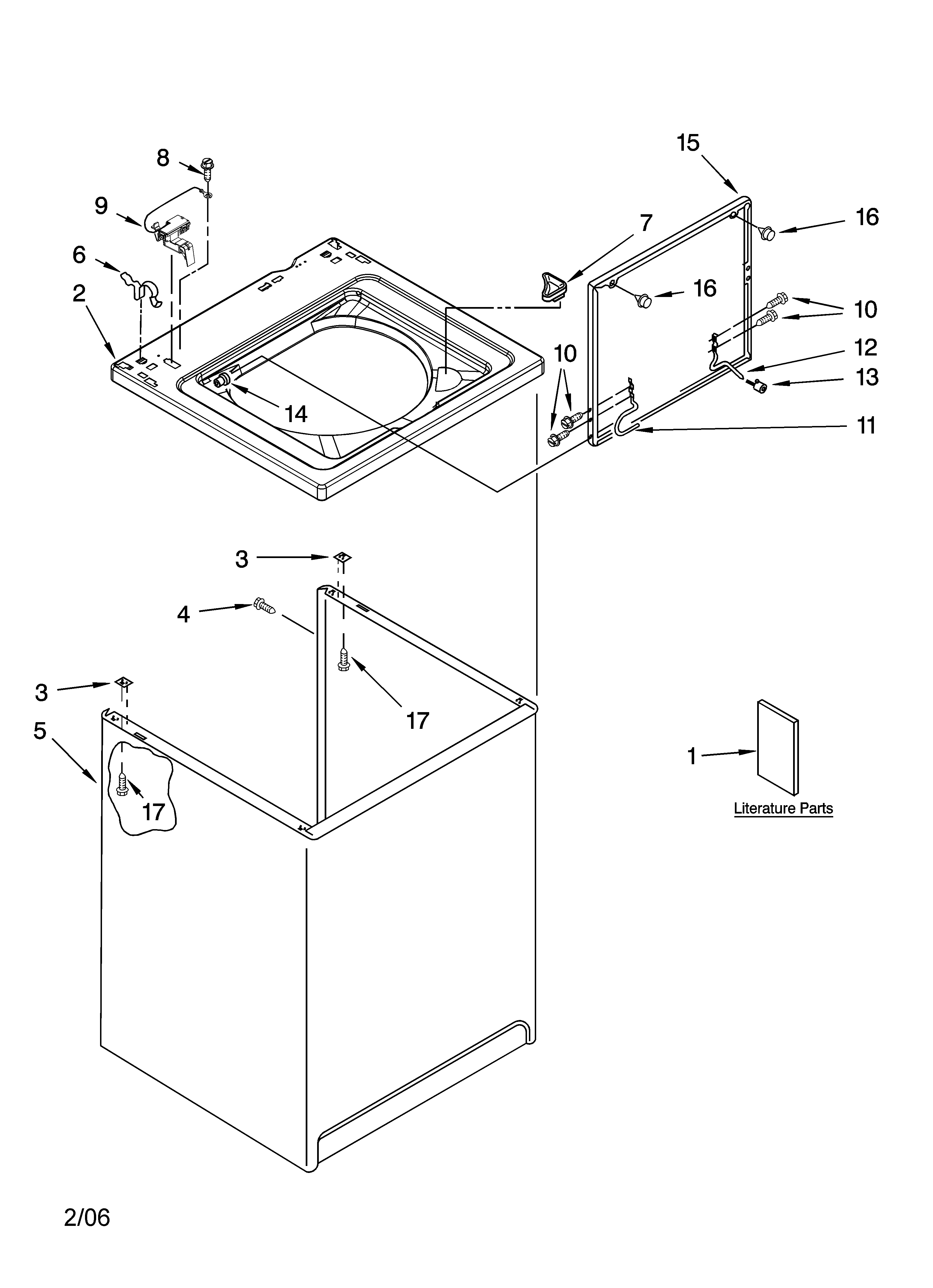 Top and cabinet parts