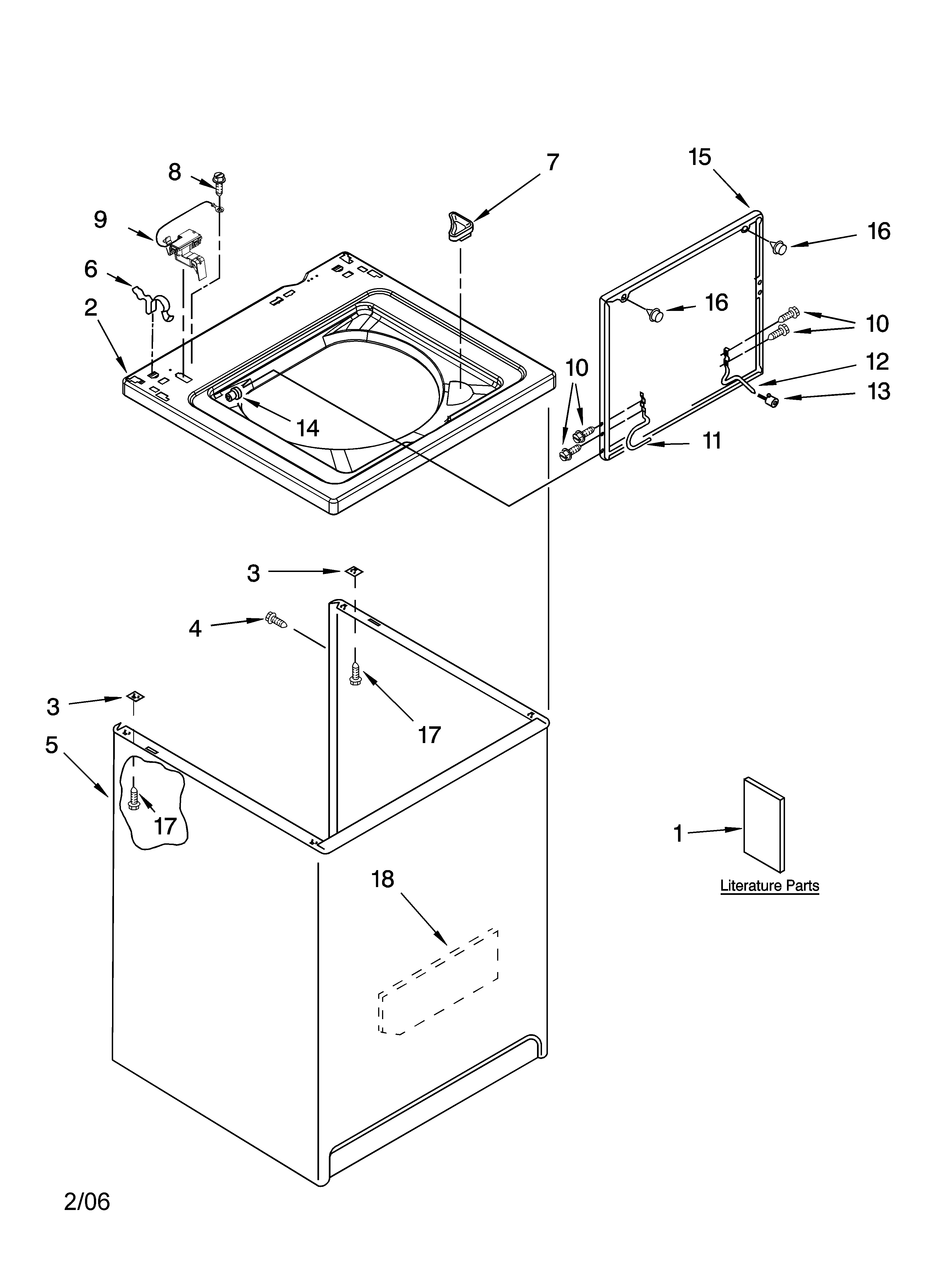 Top and cabinet parts