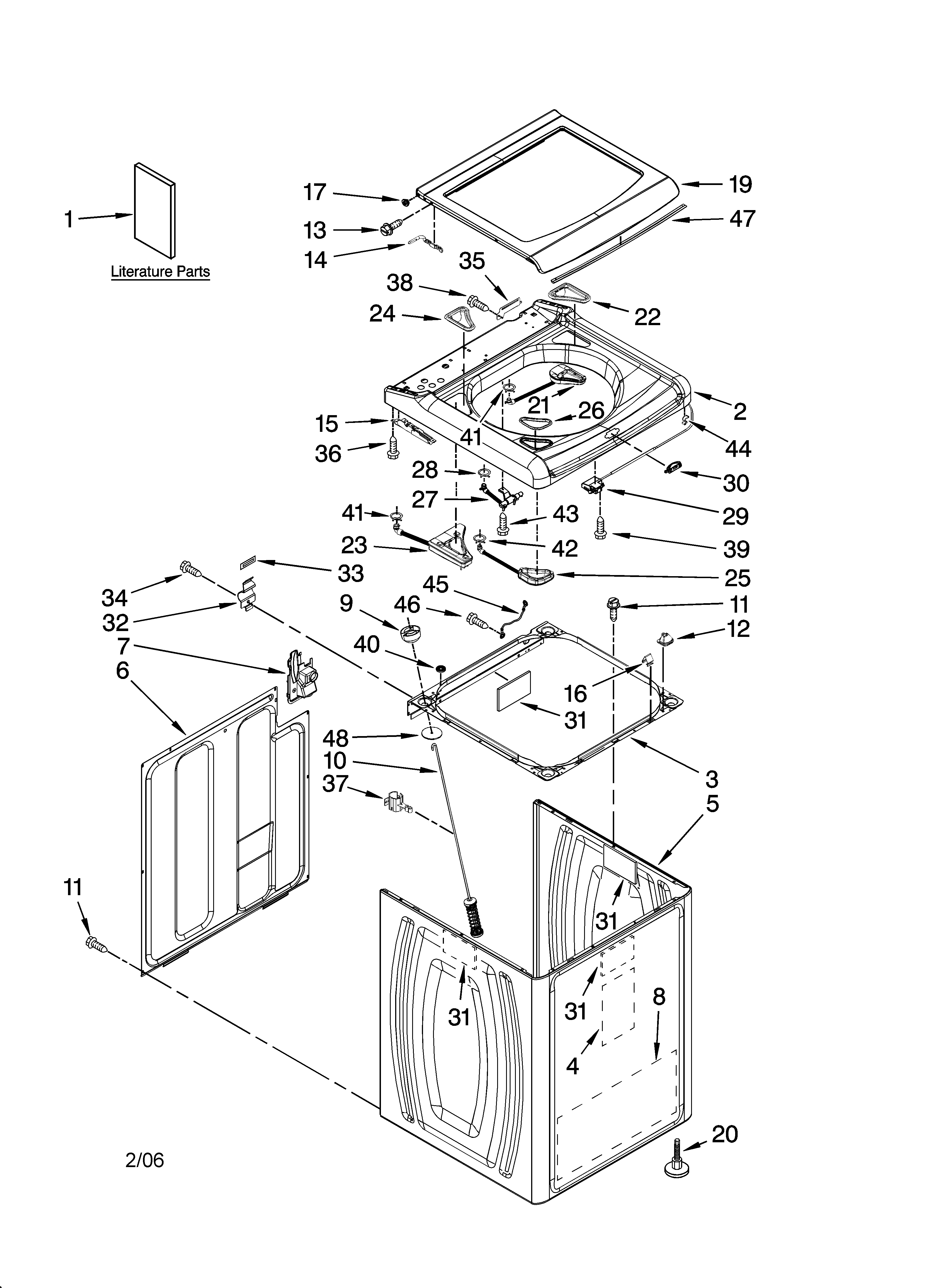 Top and cabinet parts