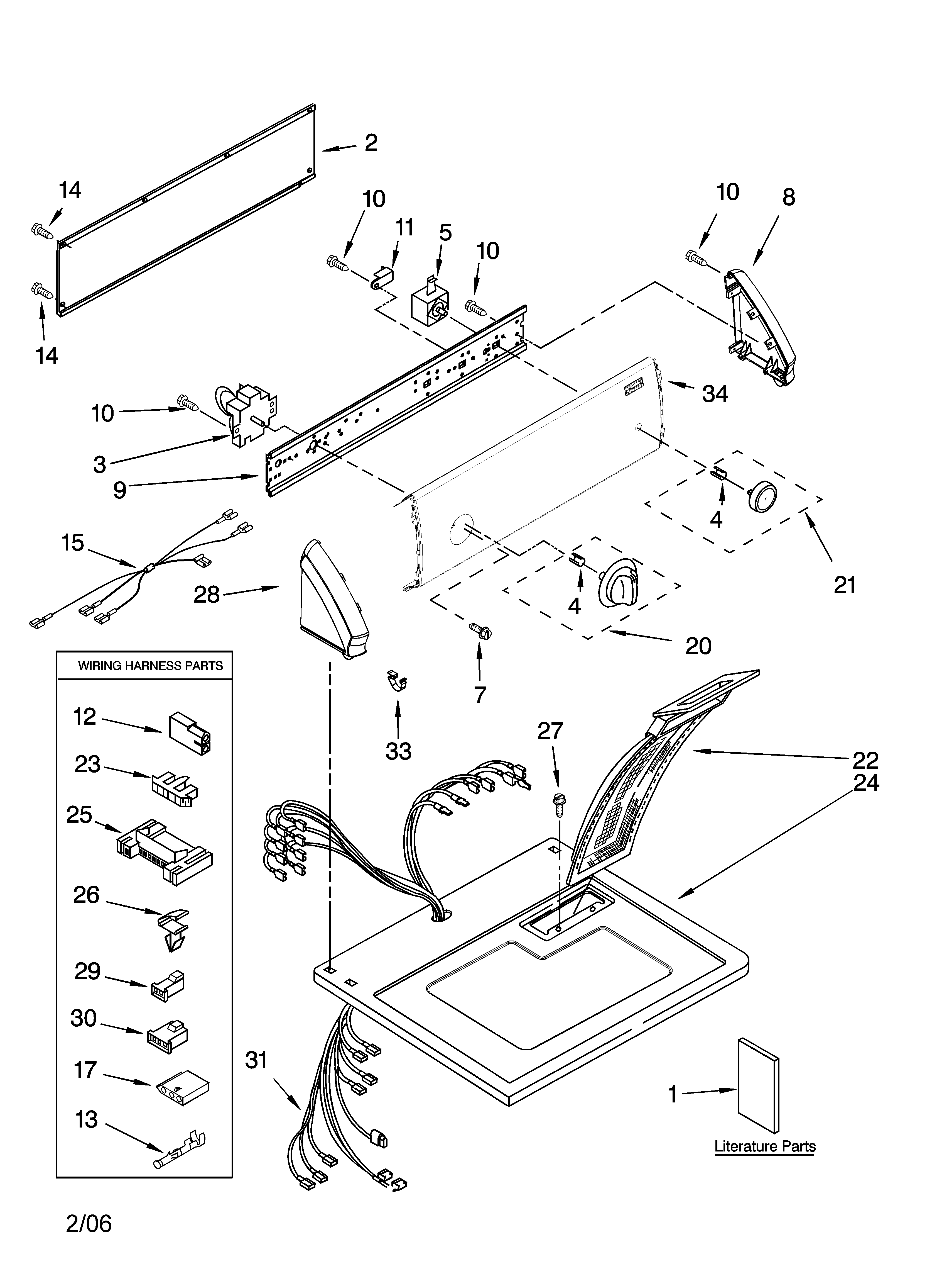 Top and console parts