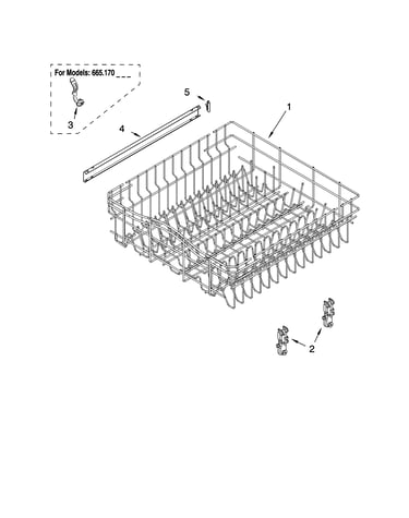 Upper rack and track parts