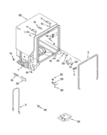 Tub and frame parts