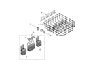 Kenmore 66517033403 lower rack parts, optional parts (not included) diagram