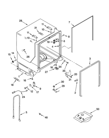 Tub and frame parts