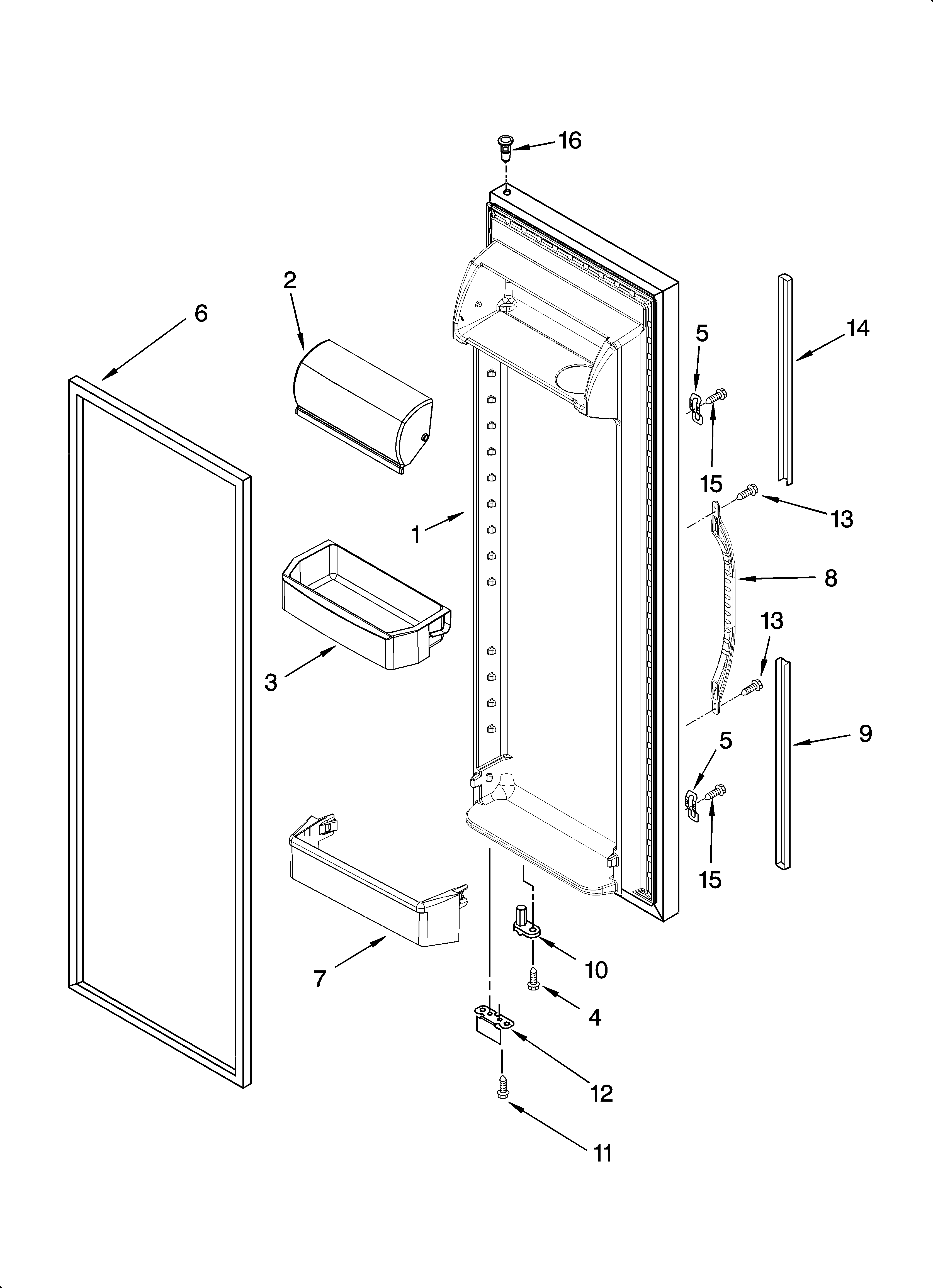 Refrigerator door parts