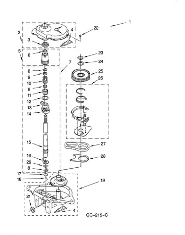 Gearcase parts
