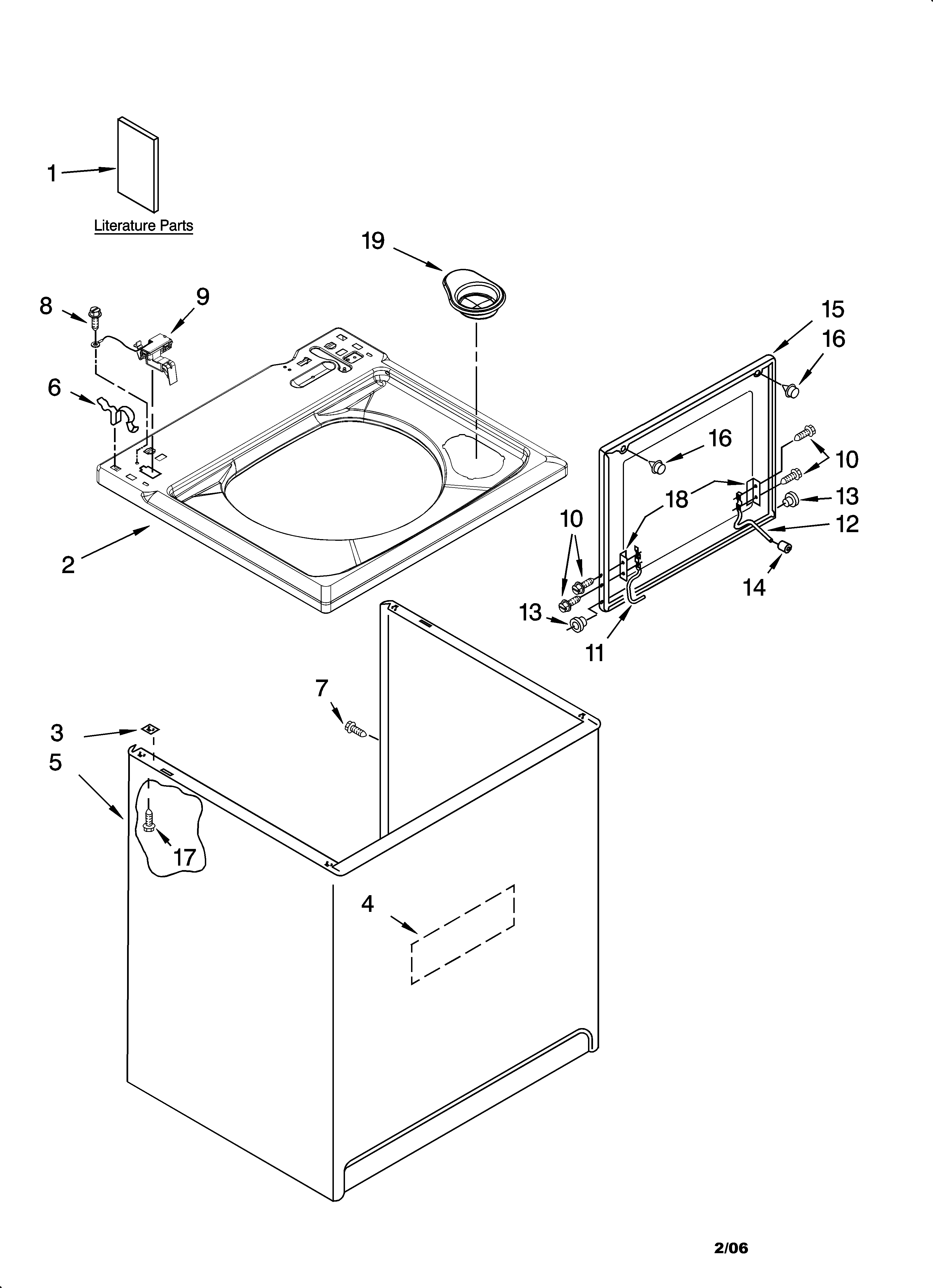 Top and cabinet parts