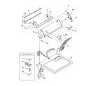 Kenmore 11066112501 top and console parts diagram