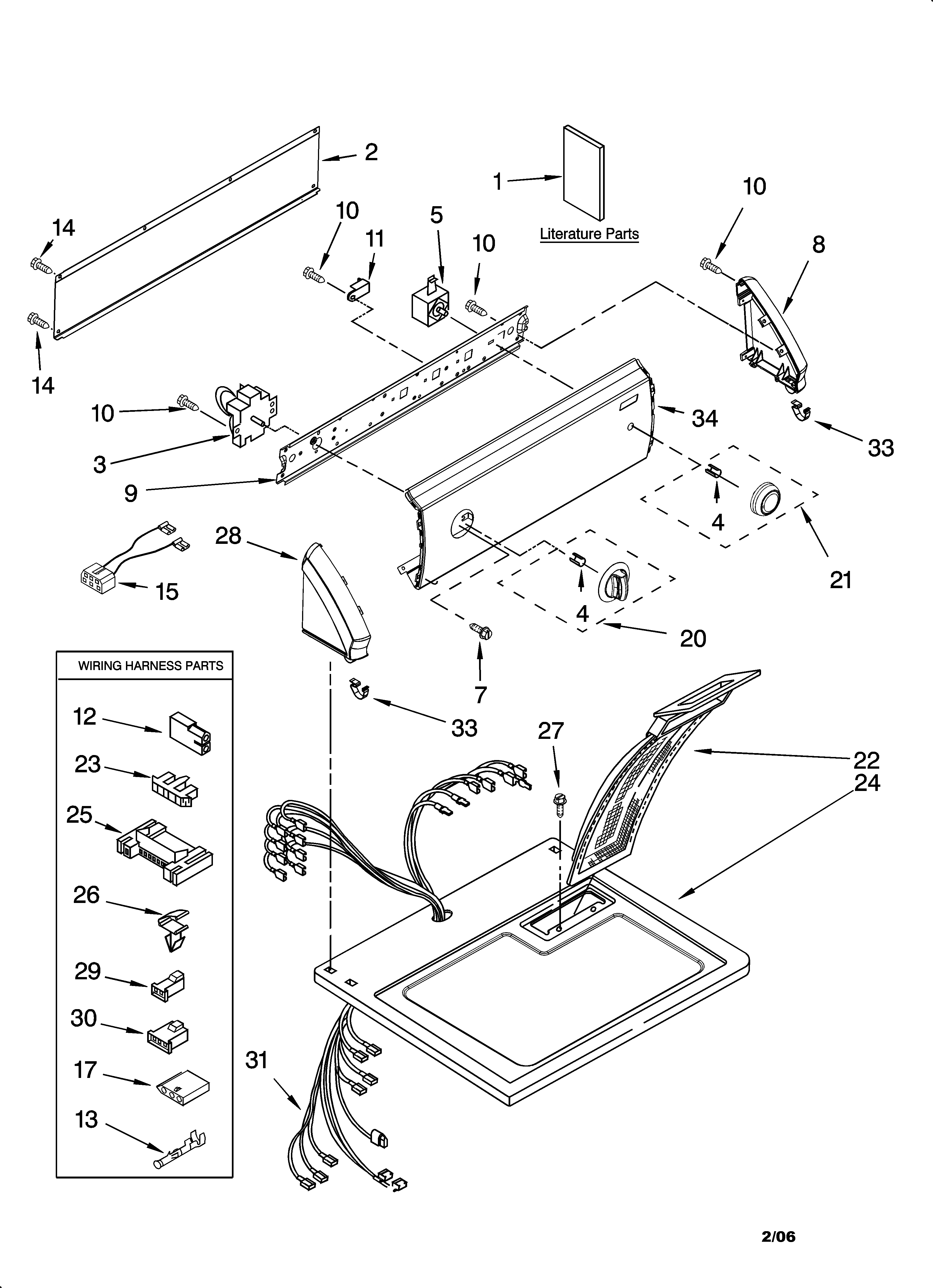 Top and console parts
