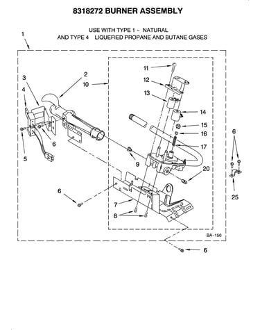 8318272 burner assembly, optional parts (not included)