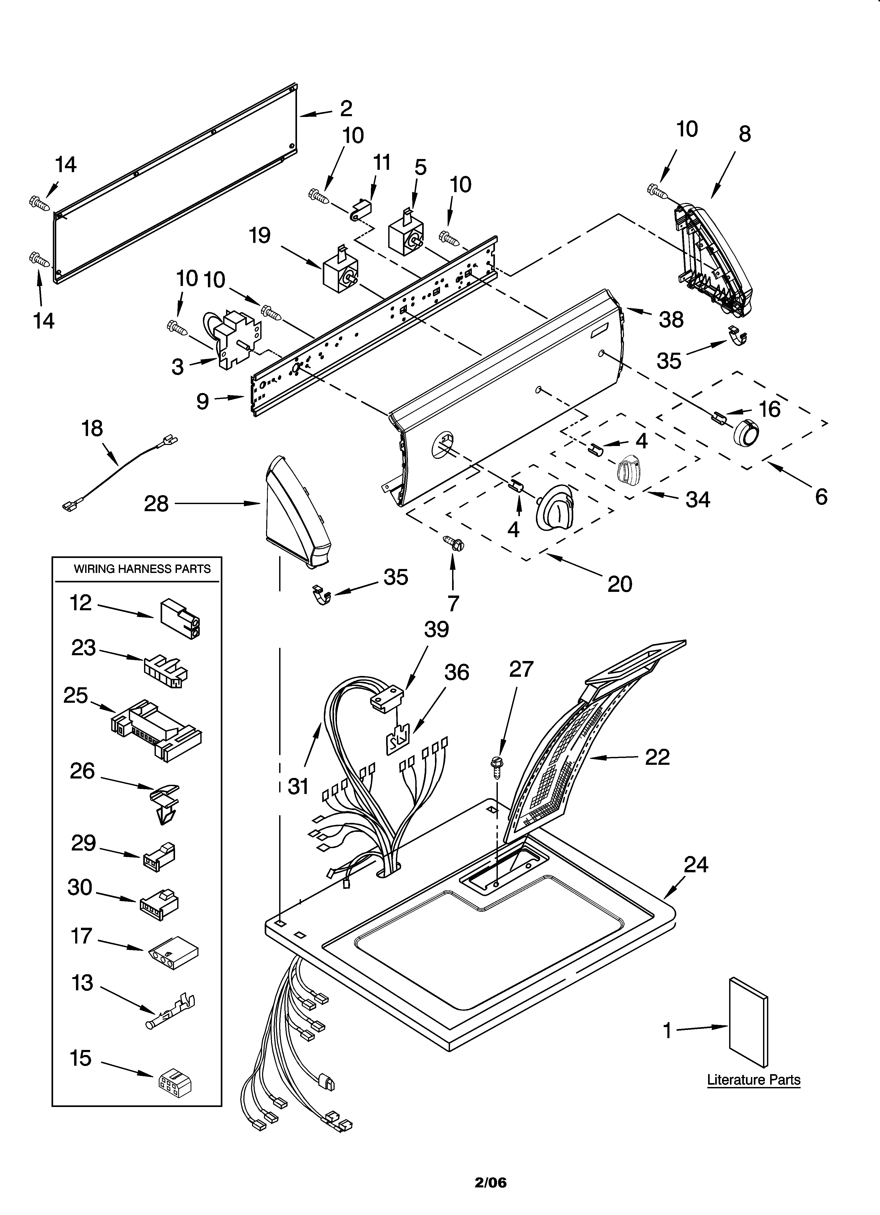 Top and console parts