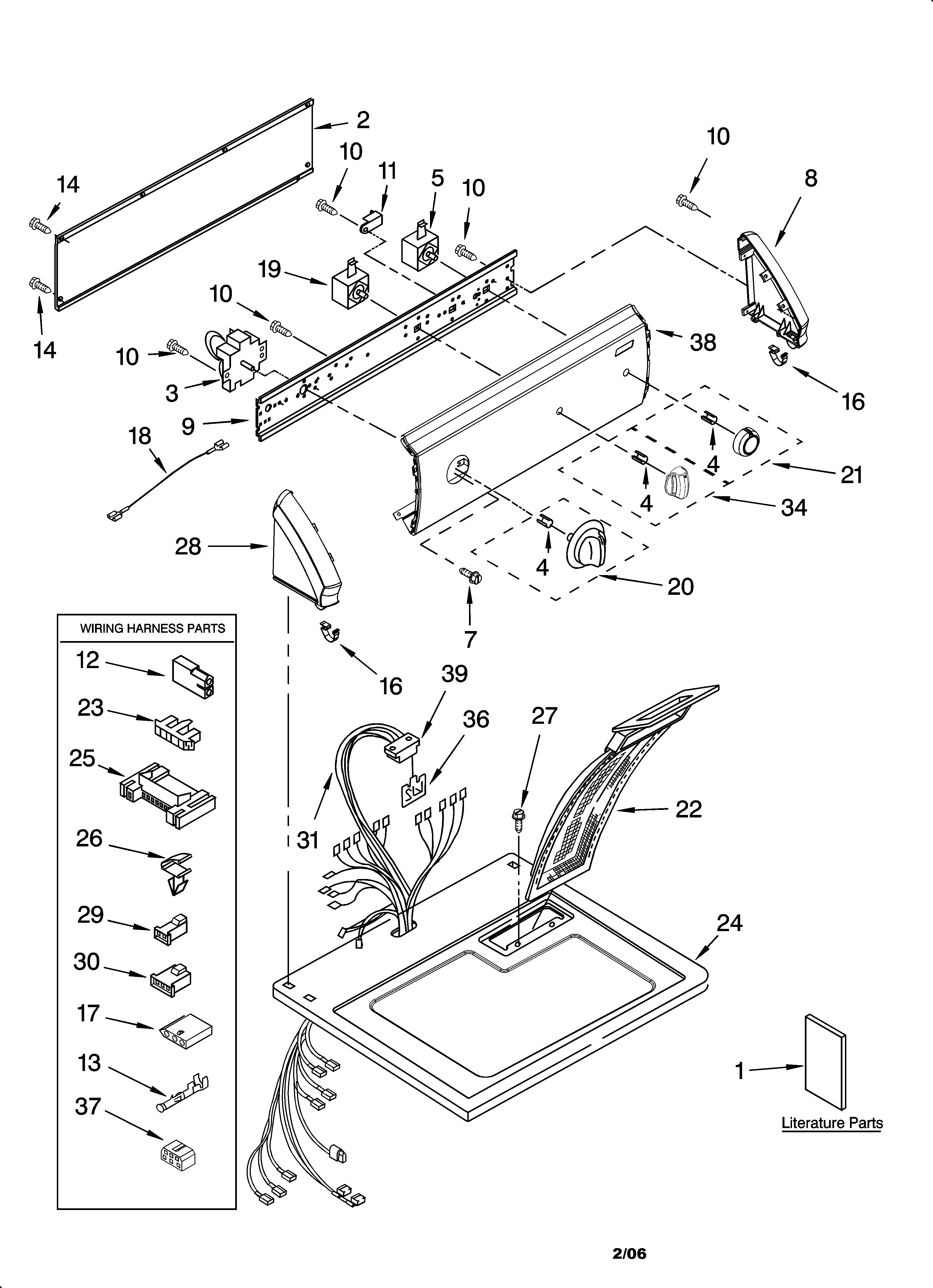 Top and console parts