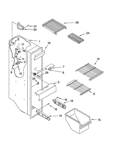 Freezer liner parts