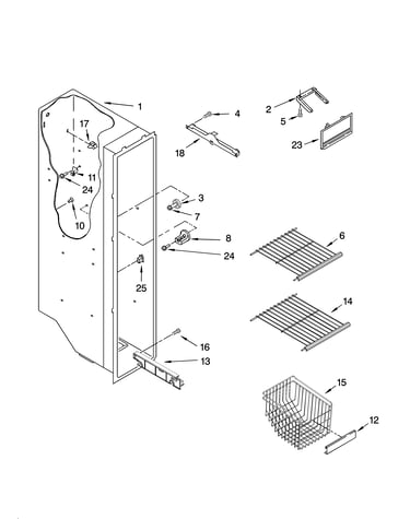 Freezer liner parts