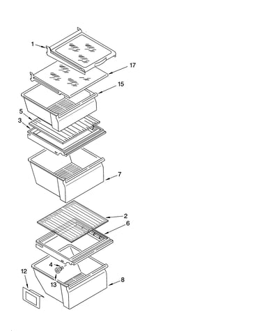 Refrigerator shelf parts