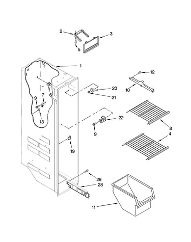 Freezer liner parts