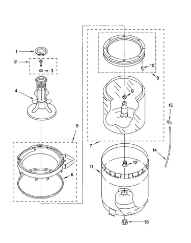 Agitator, basket and tub parts