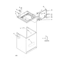 Kenmore 11016812503 top and cabinet parts diagram