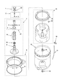 Agitator, basket and tub parts