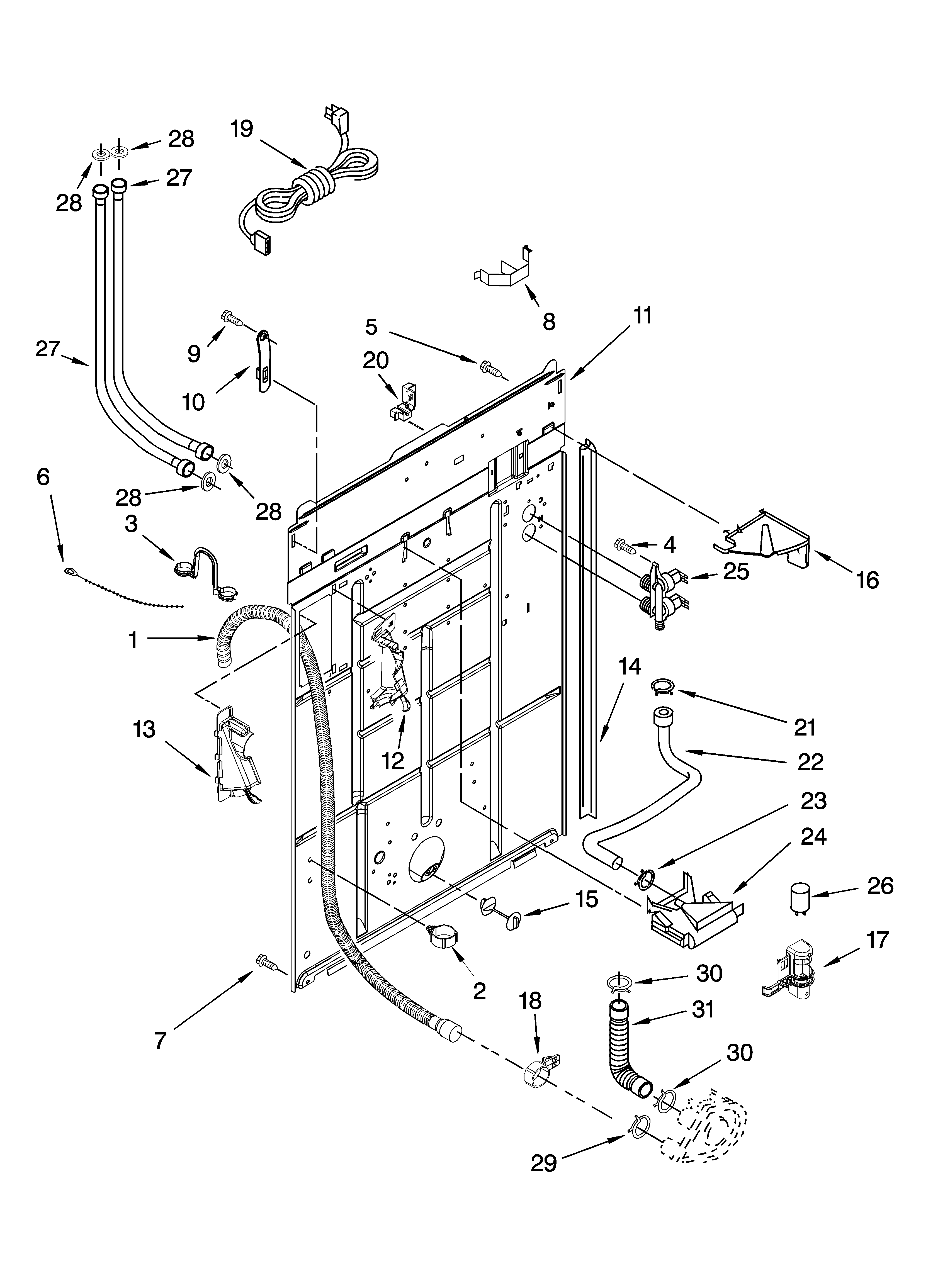 Rear panel parts