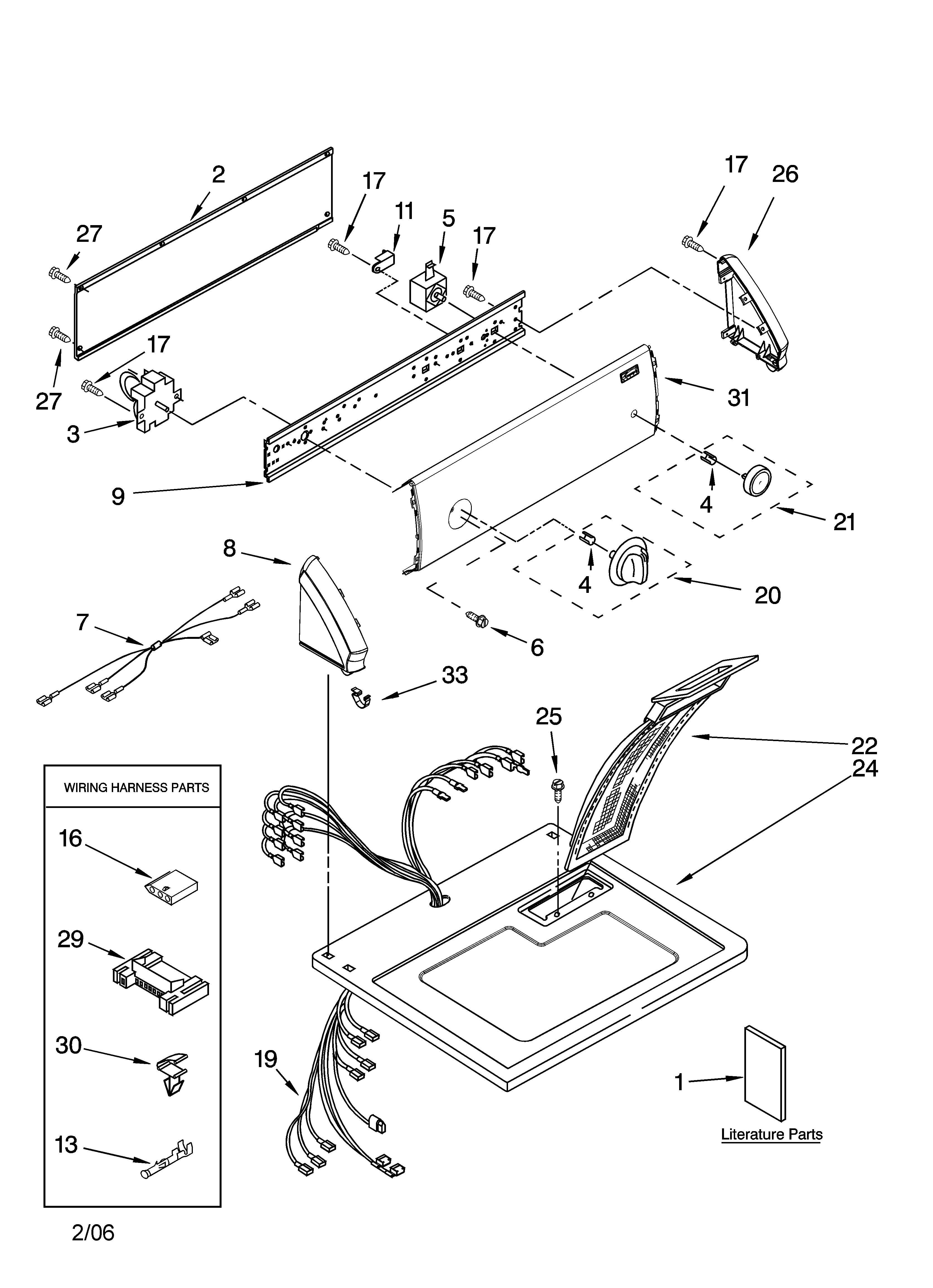 Top and console parts
