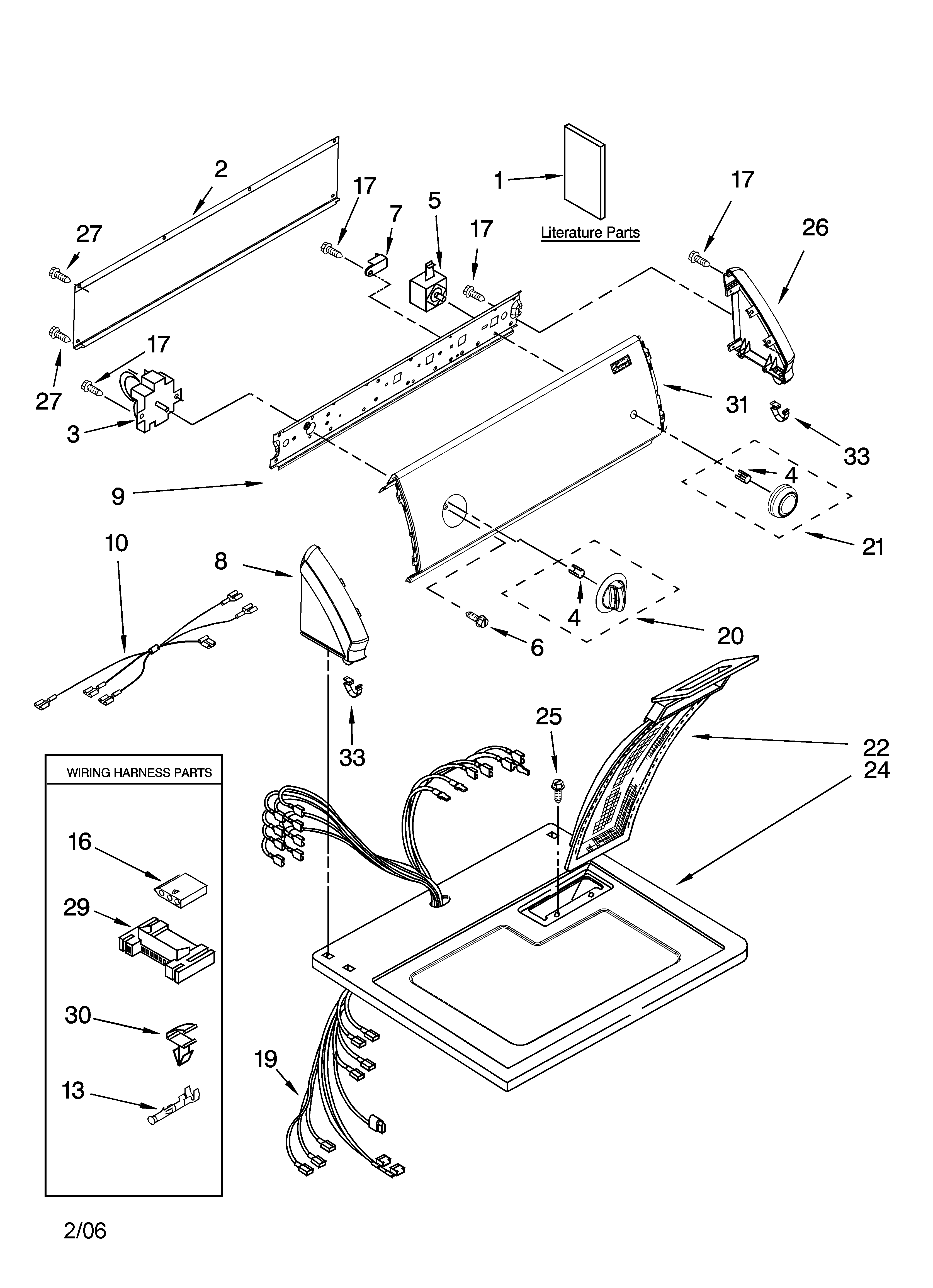 Top and console parts