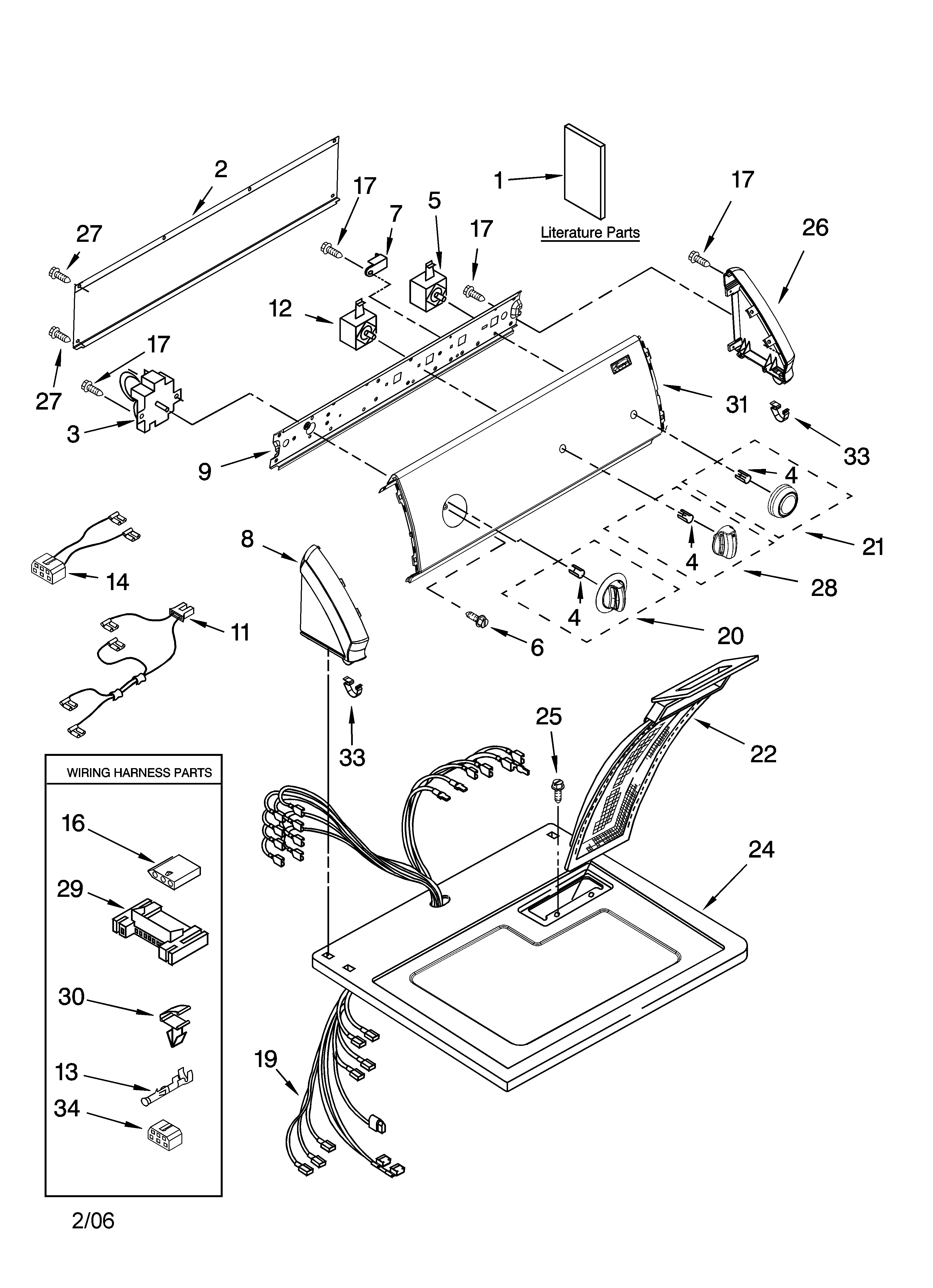 Top and console parts