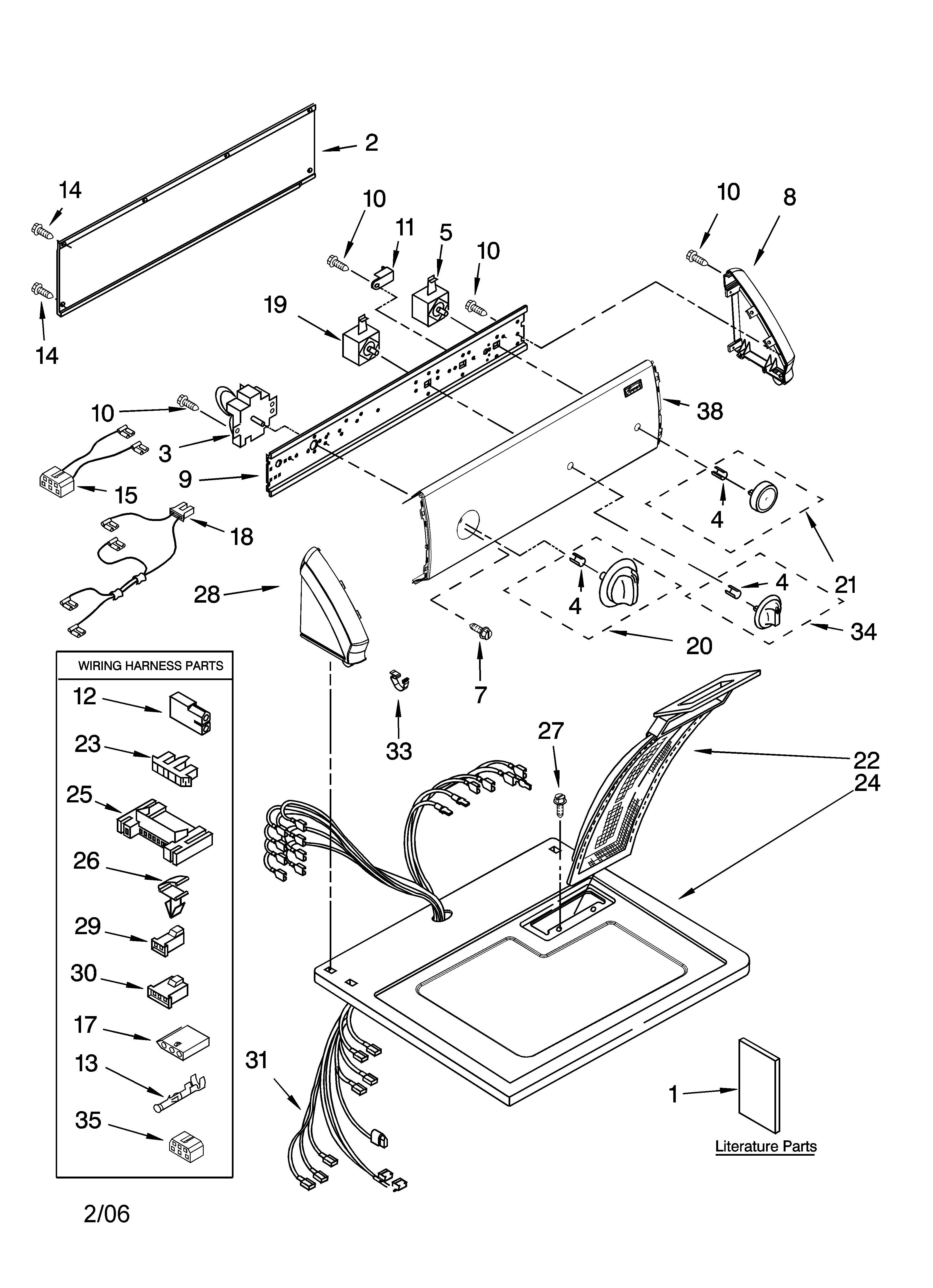 Top and console parts