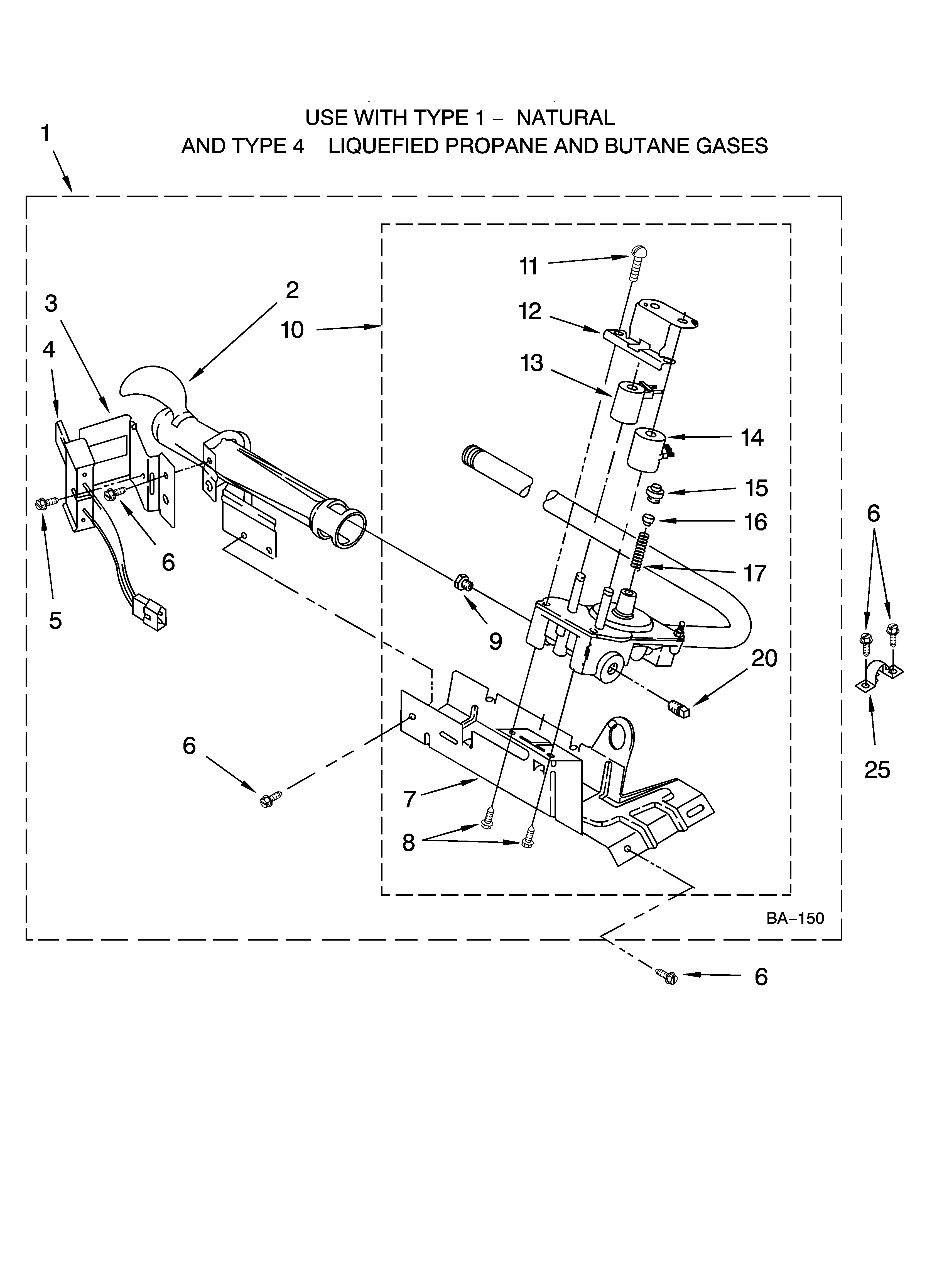 8318272 BURNER ASSEMBLY, OPTIONAL PARTS (NOT INCLUDED)