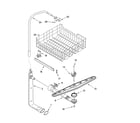 Kenmore 66513499K600 upper dishrack and water feed parts diagram