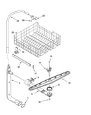 Upper dishrack and water feed parts
