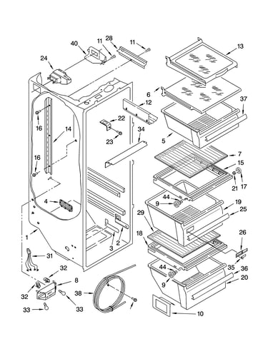 Refrigerator liner parts
