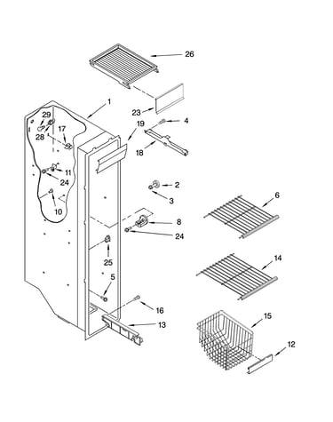 Freezer liner parts