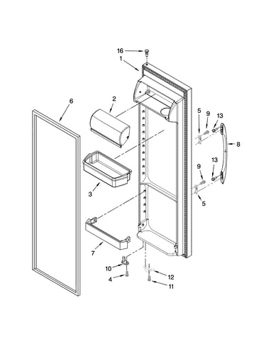 Refrigerator door parts