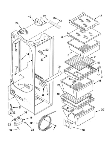 Refrigerator liner parts