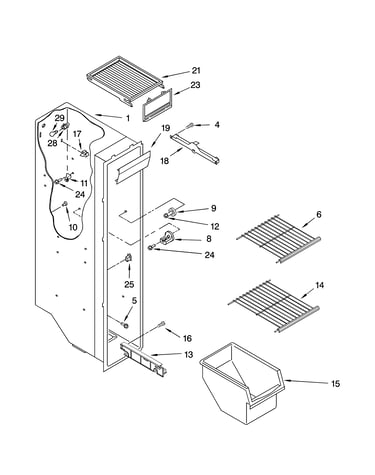 Freezer liner parts