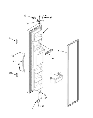 Freezer door parts