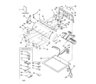 Kenmore Elite 11076982502 top and console parts diagram