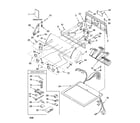 Kenmore Elite 11076992502 top and console parts diagram