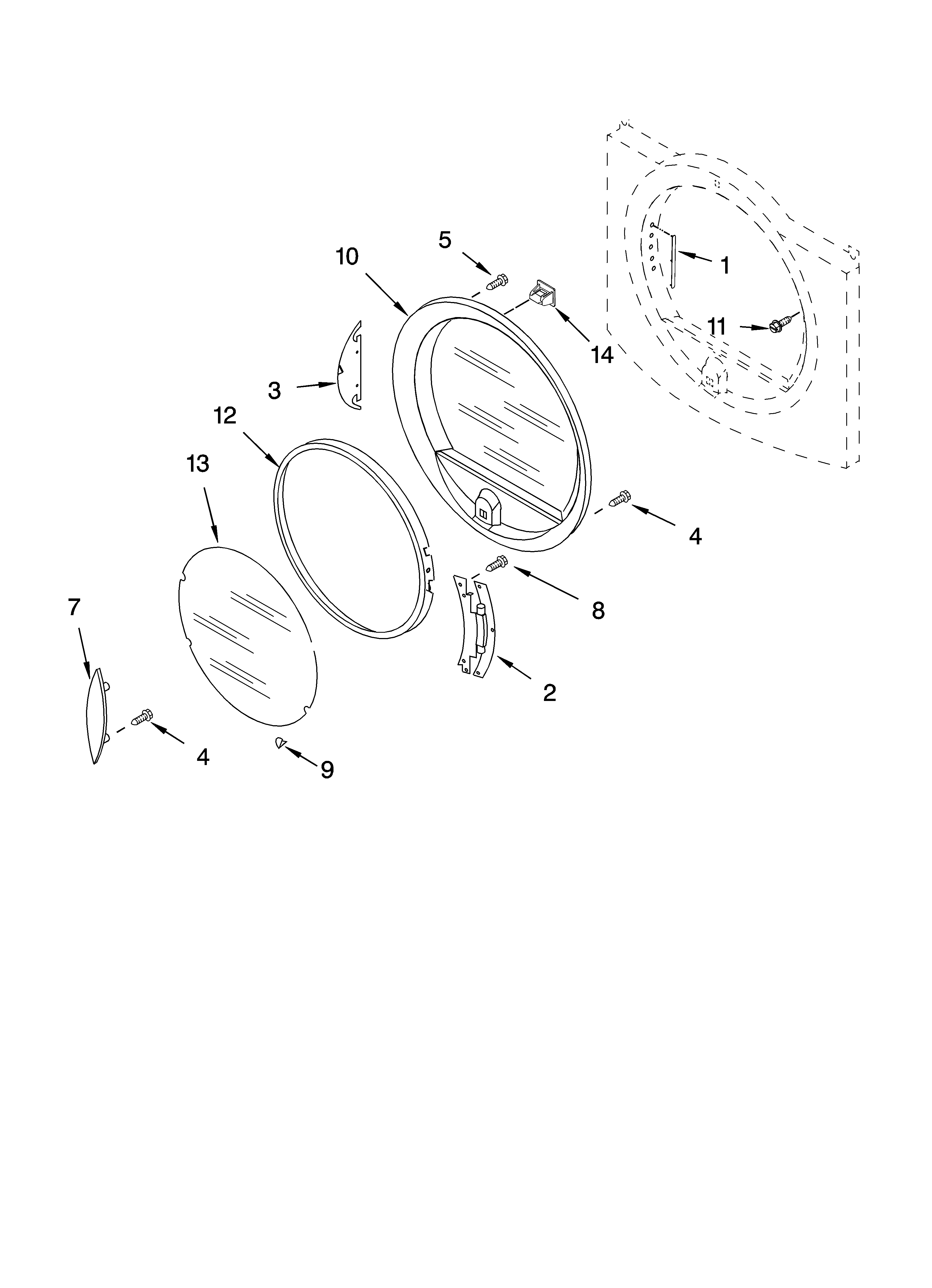 Door parts, optional parts (not included)