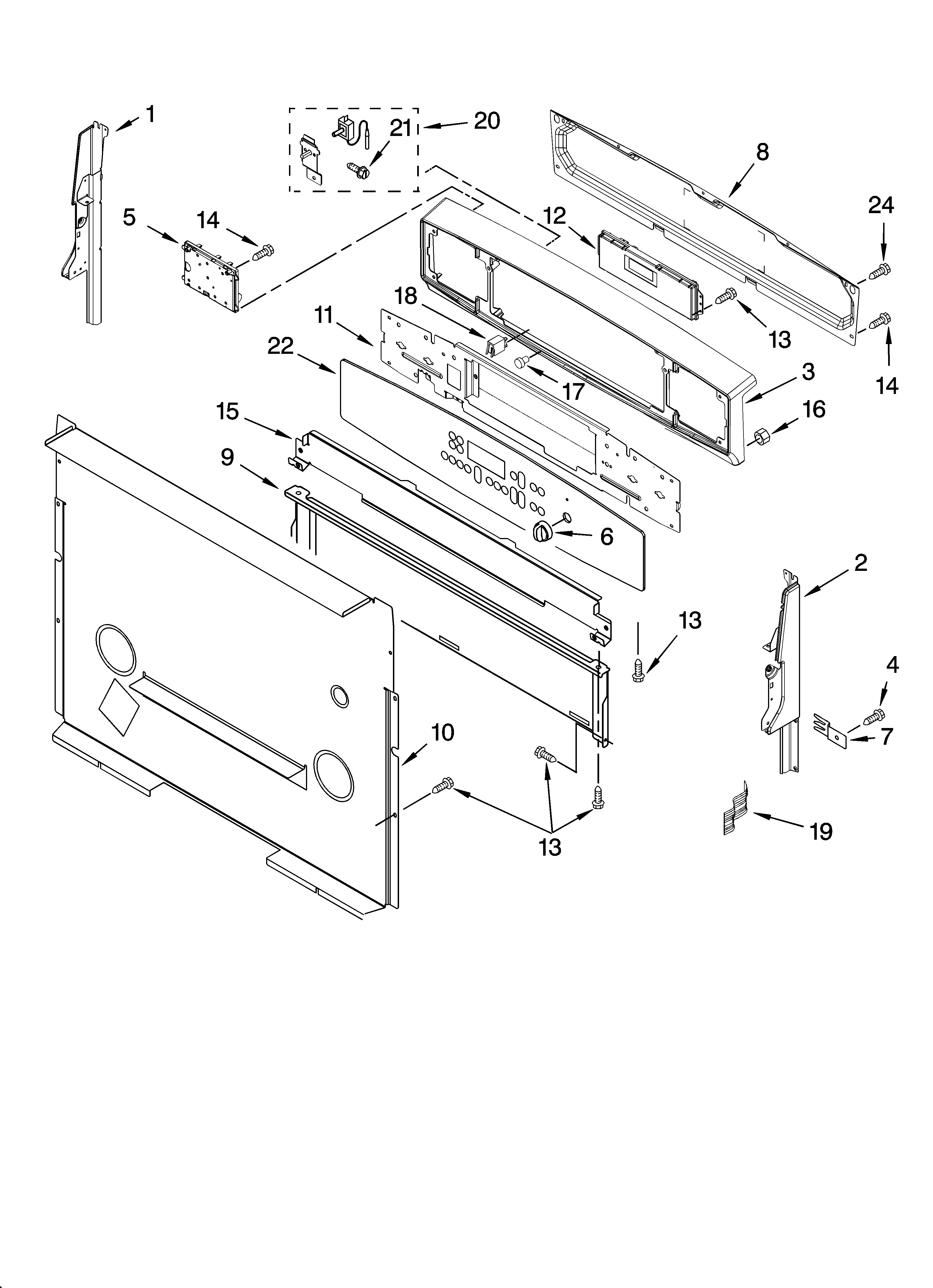 Control panel parts