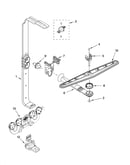 Upper wash and rinse parts