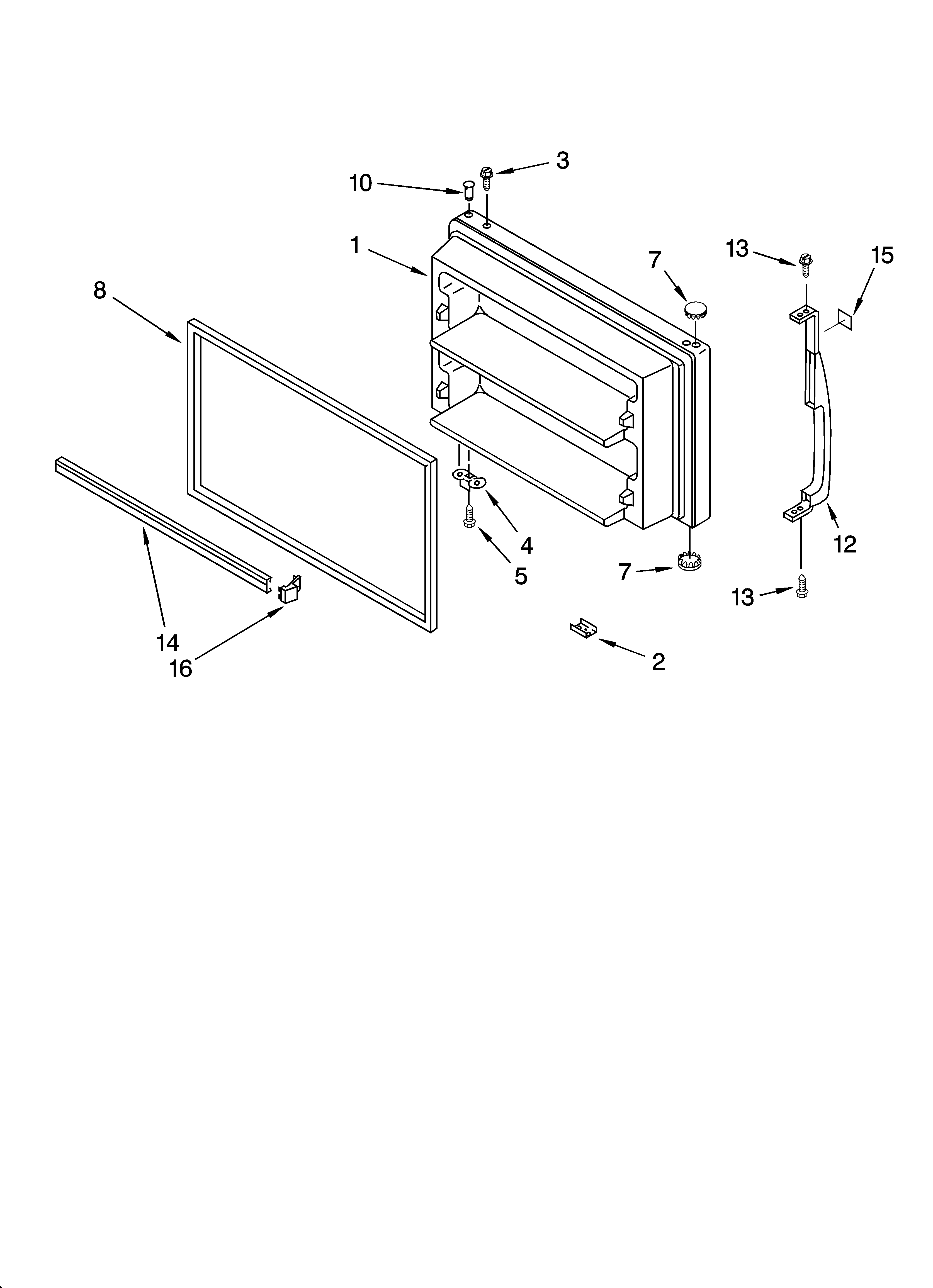 Freezer door parts