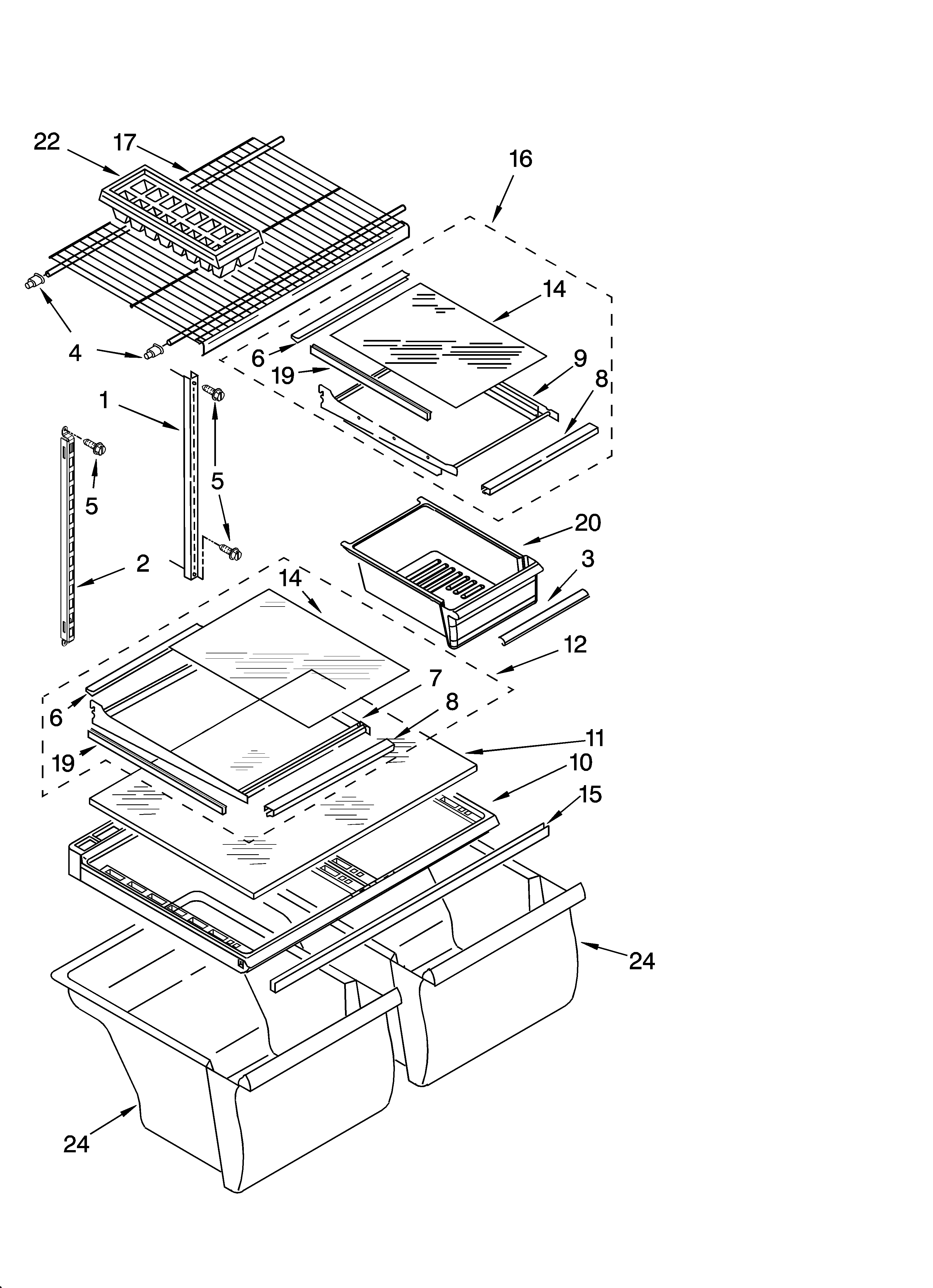 Shelf parts