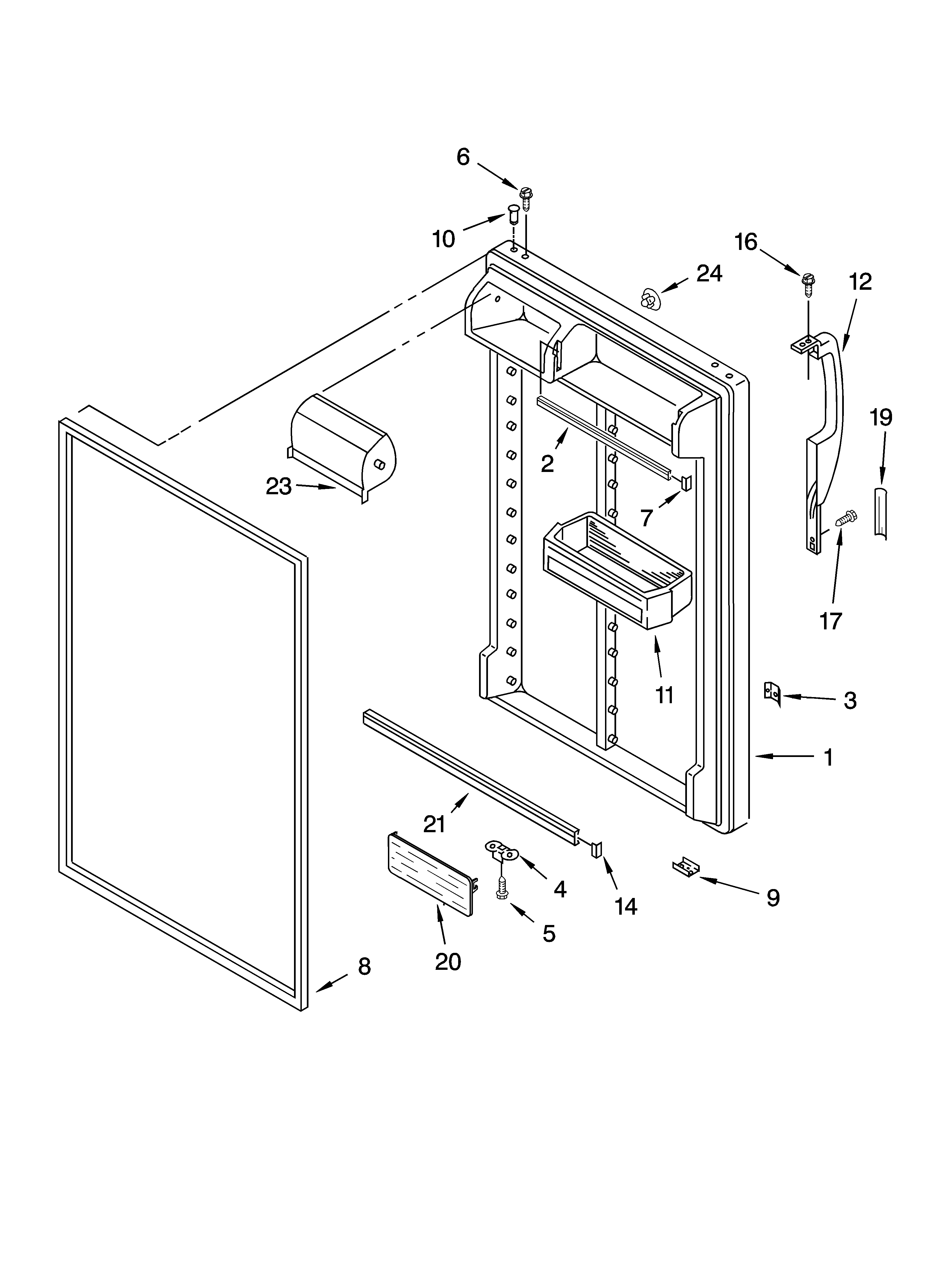 Refrigerator door parts