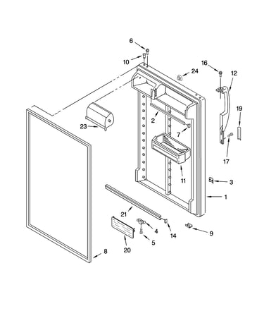 Refrigerator door parts