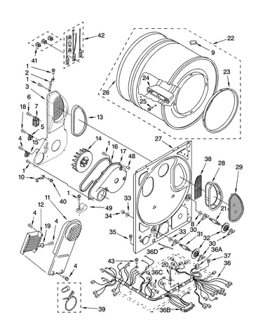 Dryer bulkhead parts